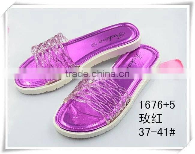 2016 new design crystal fashion slipper for women