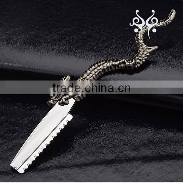 2017 Dragon handle folding straight barber razor with stainless steel blade