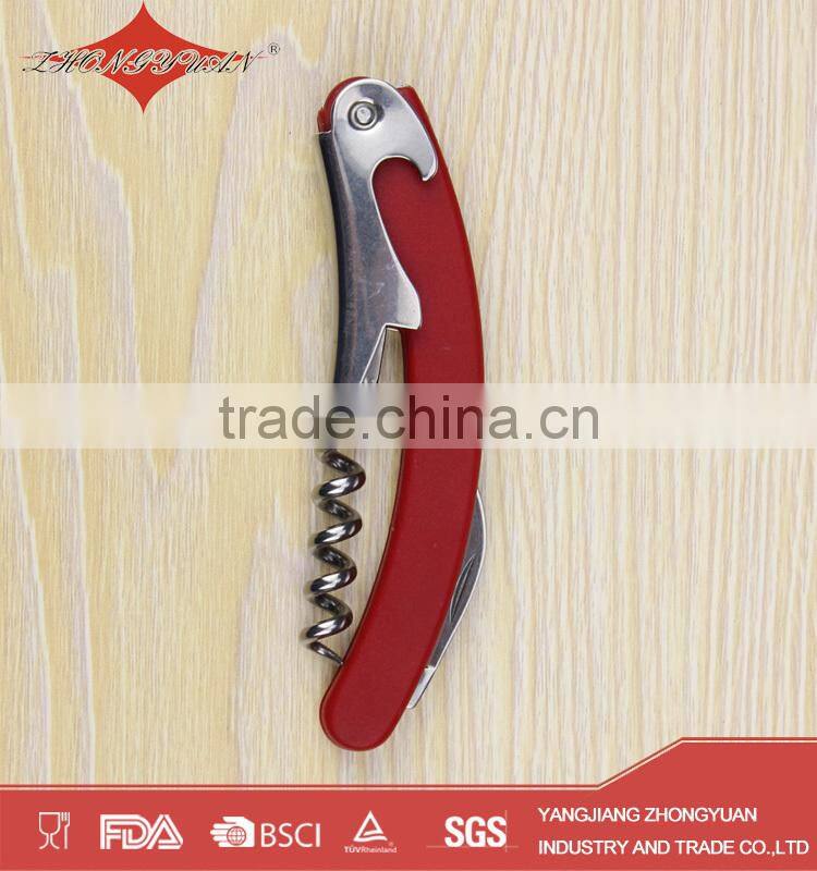 red corkscrews wine bottle openers with plastic handle