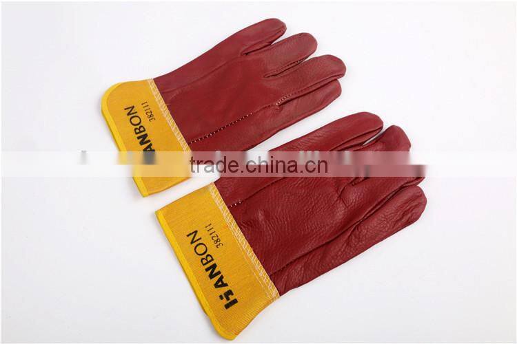 Professional welding goves with high quality of 11'' and 18'' yellow color