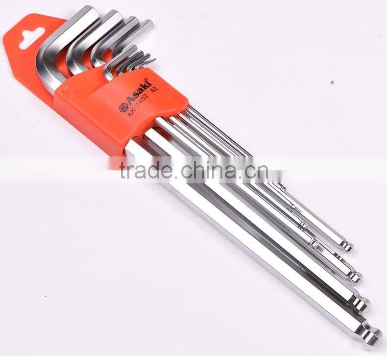 AK-7402 professional grade S2 steel hex key