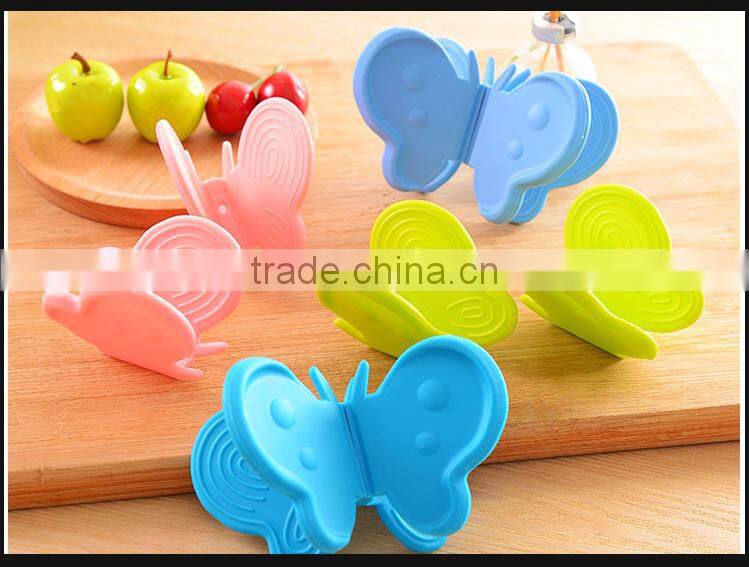Silicone kitchen insulating clamp butterfly, prevent hot clip, hand pad