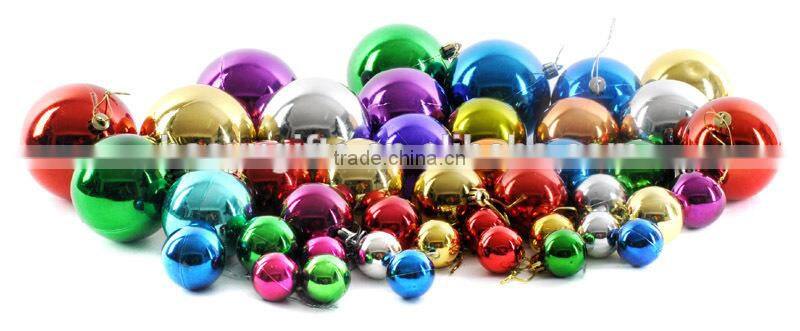 Colorful Christmas Tree Decoration Ball Plastic Christmas Ball Ornament