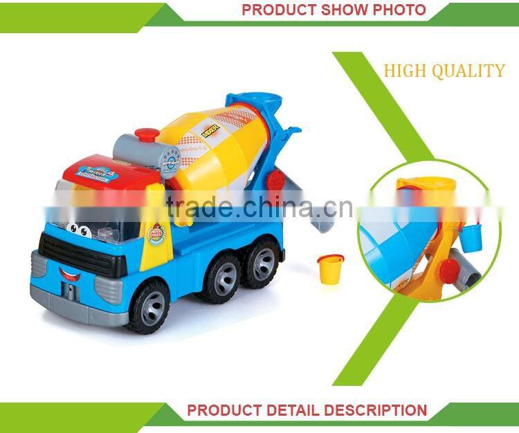 New design plastic cartoon friction mini toy dump truck
