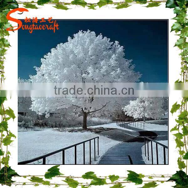 Factory manufacture 10m white artificial pine tree for wedding centerpiece decoration wooden banyan bonsai