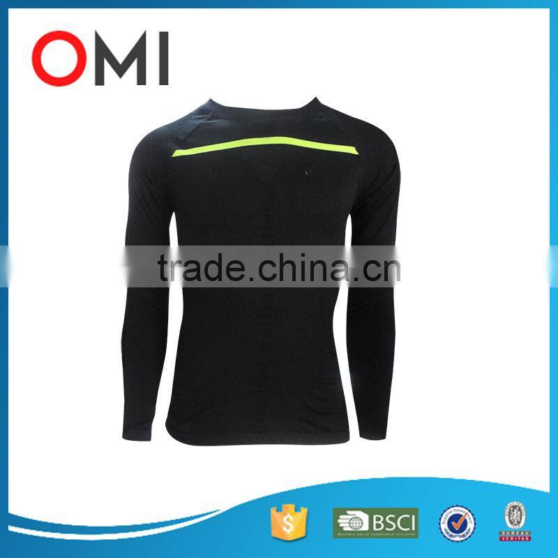 wholesale gym t shirt long sleeve seamless t shirt man