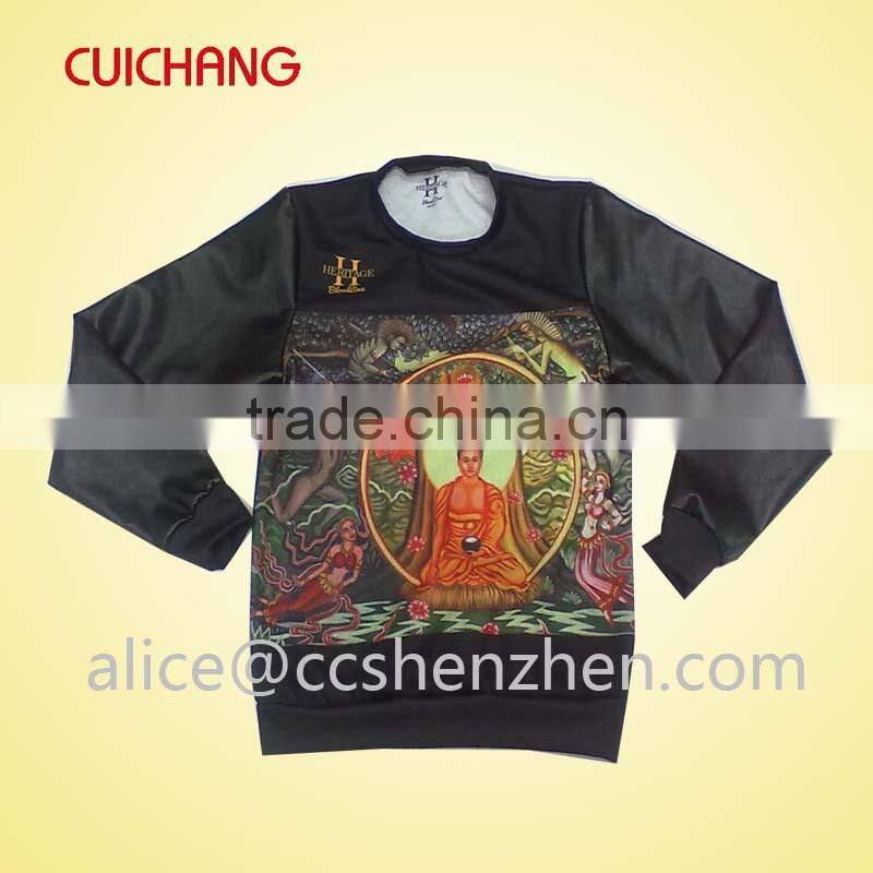 Custom all over sweatshirt printing & mens sweatshirt & men's hooded sweatshirt