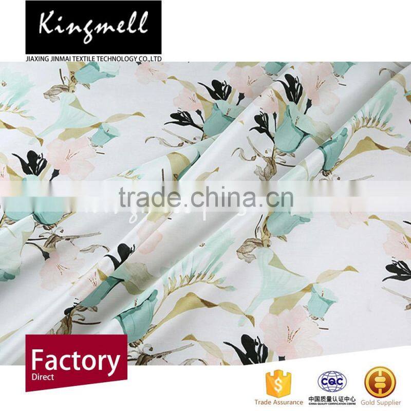 Cheap digital fabric printed silk satin tencel silk fabric