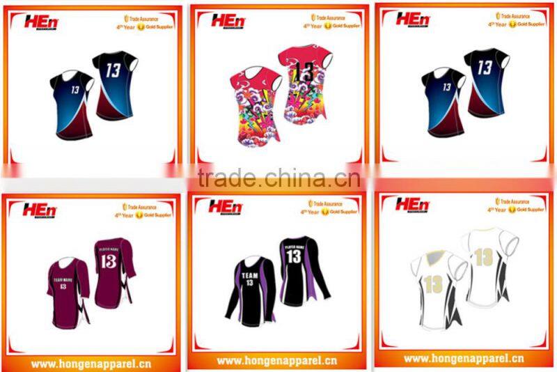 New design custom design sublimated volleyball jersey quick dry/volleyball training equipment