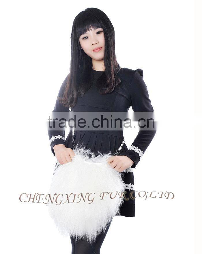 CX-H-09 Fashion Genuine Mongolian Lamb Fur Cheap Handbags From China