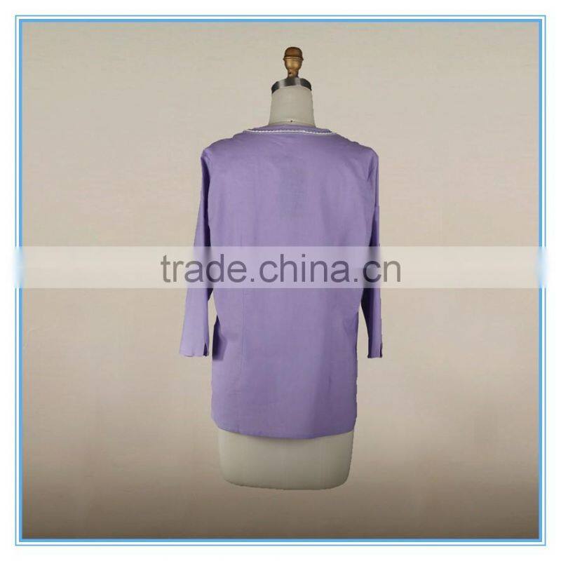 Fashion Cutting Plus Size Women Clothing Cotton Sarees Blouse Designs