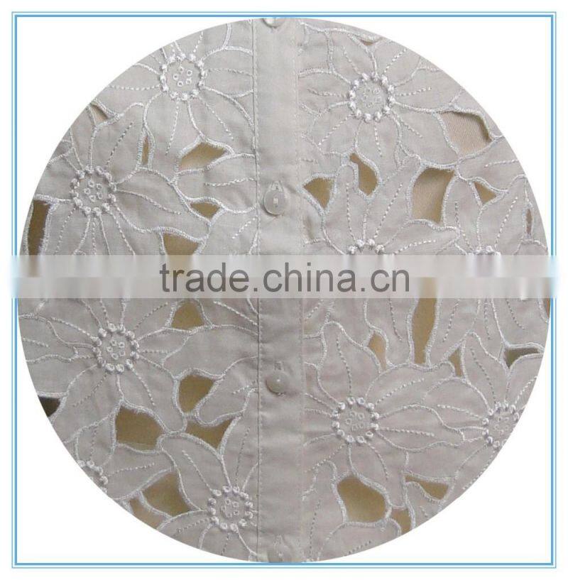 Ladies Sexy Cutwork Blouse Linen Sleeveless Shirt