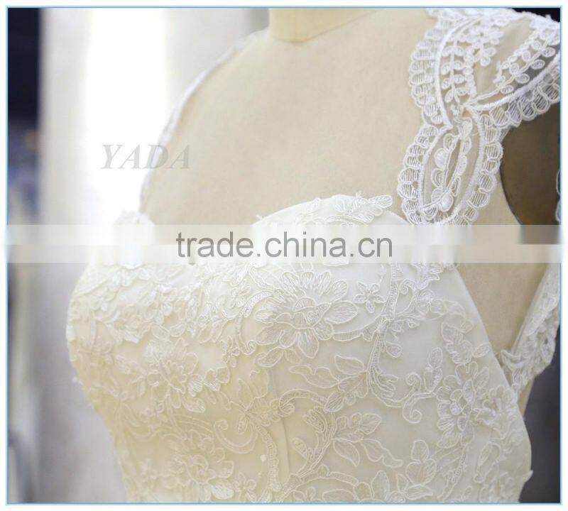 Backless Embroidery Lace Sweetheart Wedding Dress Bridal