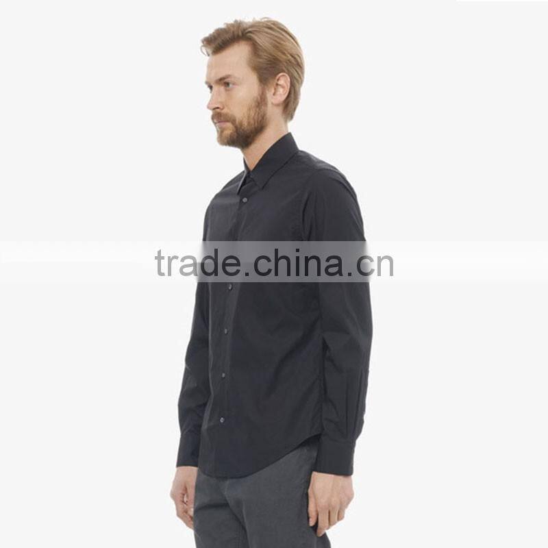 OEM service for 100% cotton new design black mens shirts models