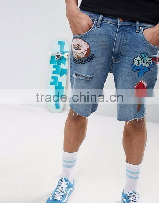 2017 New style shorts jeans fashion street style denim jeans for men