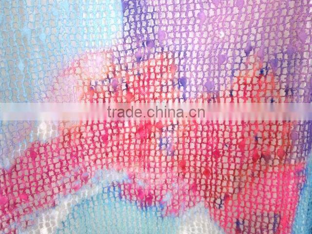 china shantou supplier newest lace with digital print design sweater