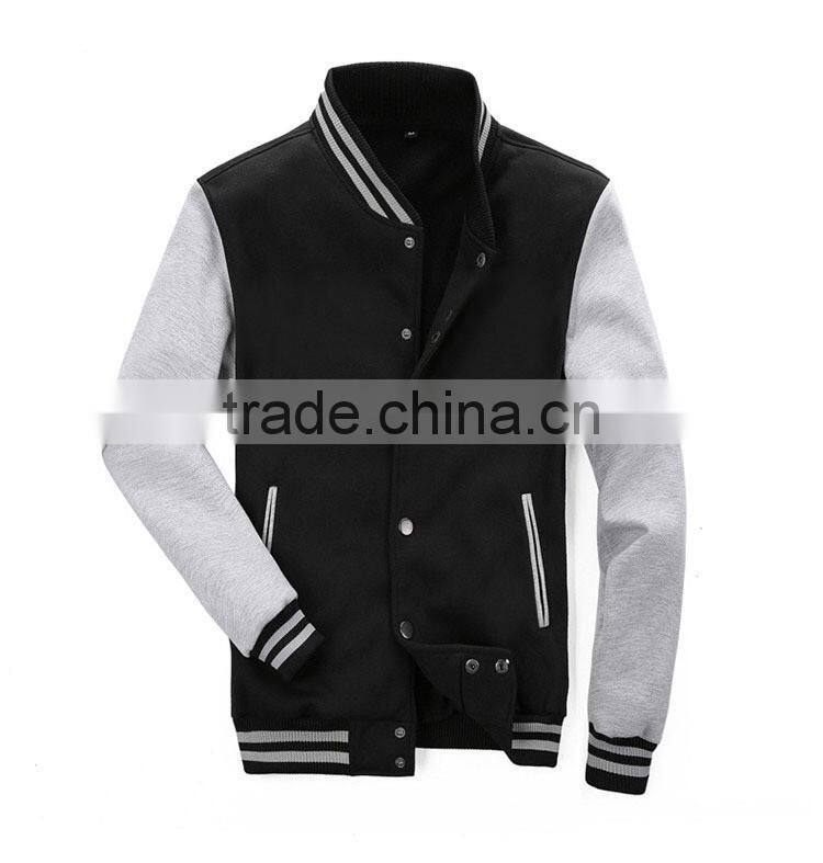 wholesale mens casual baseball zip ip sweatshirt