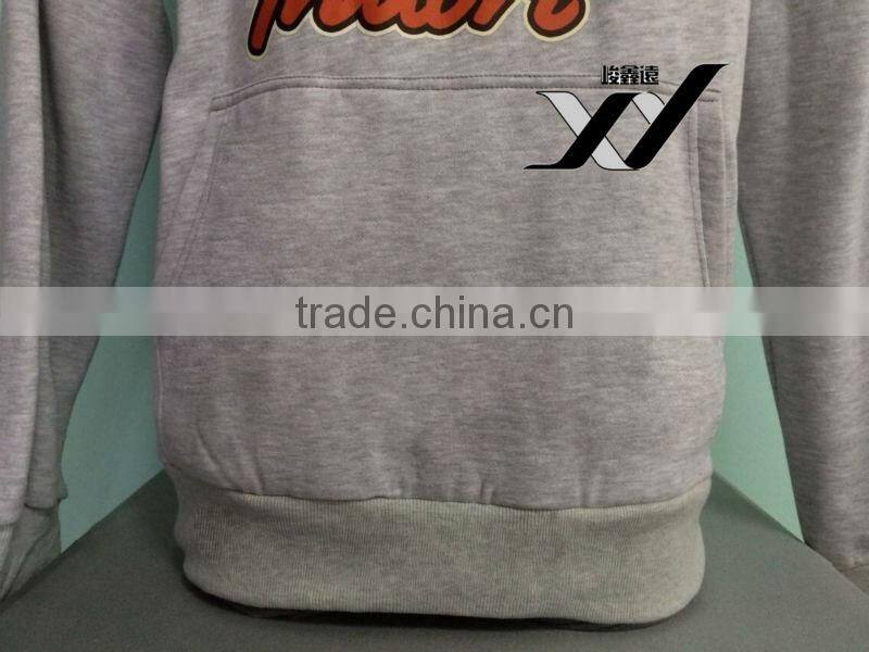 China alibaba wholesale clothing for mens cotton fleece hooded sweatshirt with heat transfer print