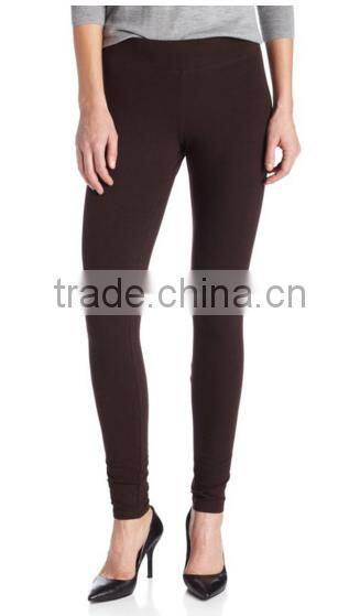 hot sales breathable spandex fabric Full-length pull-on leggings with wide elastic waistband