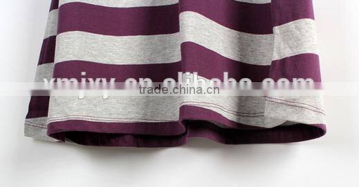 Cheapsale Sexy Fashion Ladies Tight Solid Stripe 100% Cotton Short Sleeve Polo Neck Casual Dress