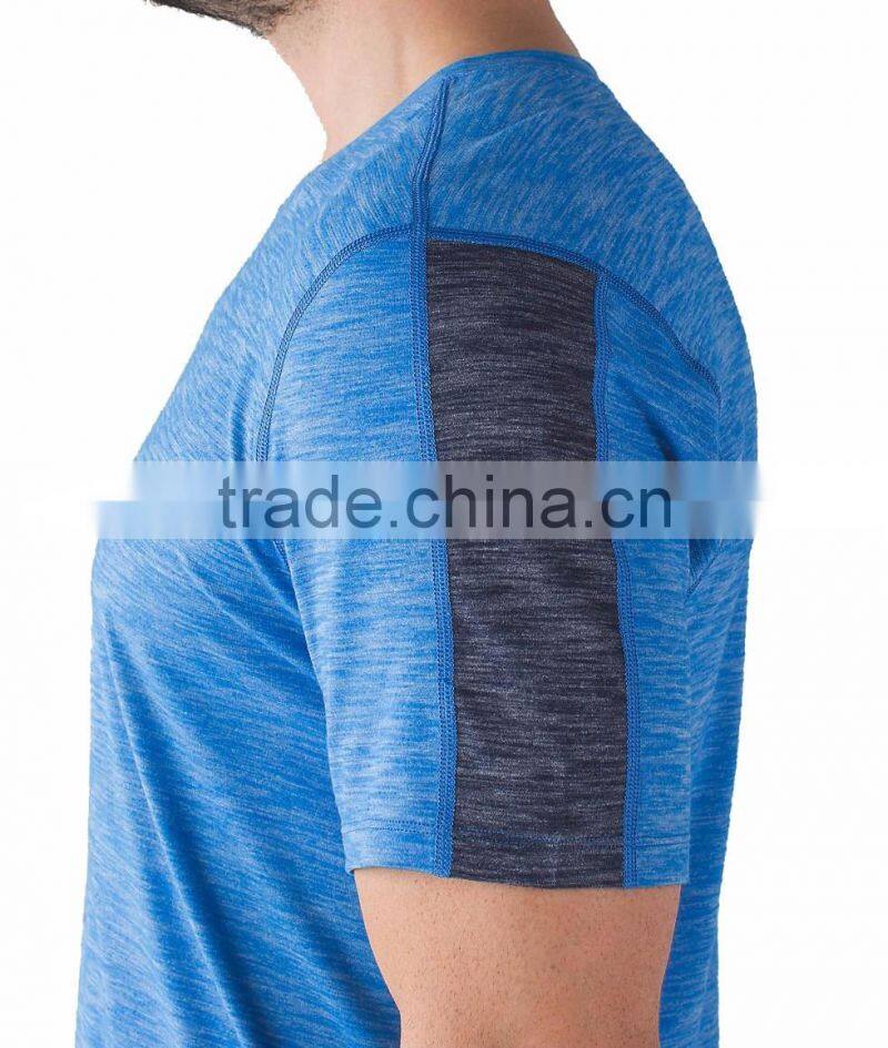 Latest running t shirt flat stitching man quick dry running shirts