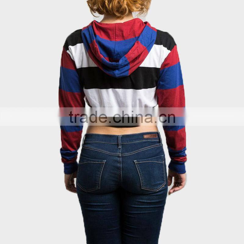 women stripe hoddies sexy sportswear