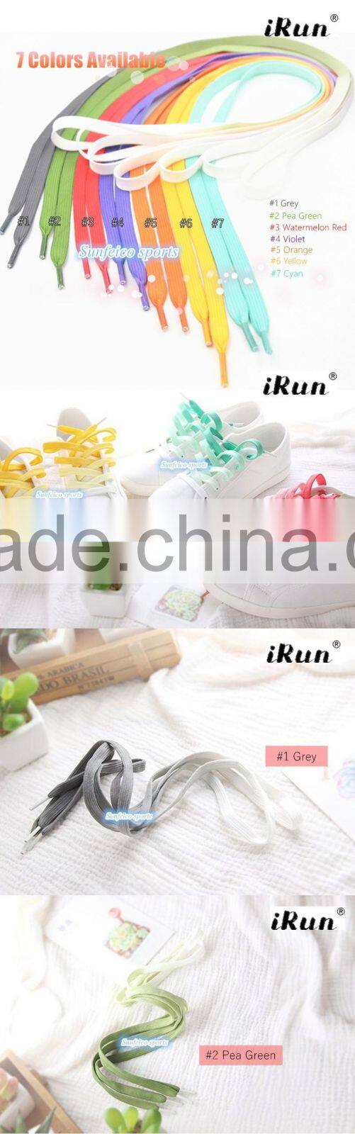 Rainbow Gradient 7 Colors Laces~Tie Dye Flat Shoelaces~Fresh Color Gradient Laces~Custom Rainbow Colorful Shoelace~Accept Custom