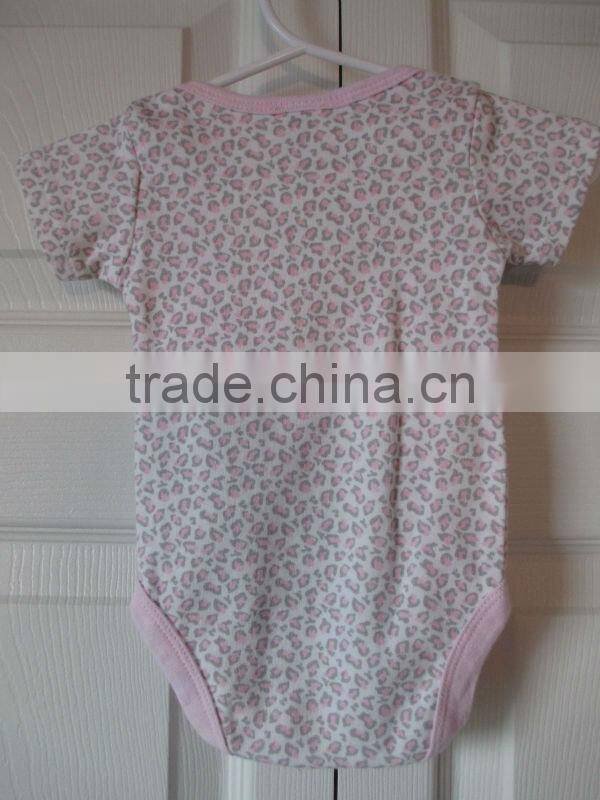 Gear Pink Leopard Print Baby Girl Bodysuit