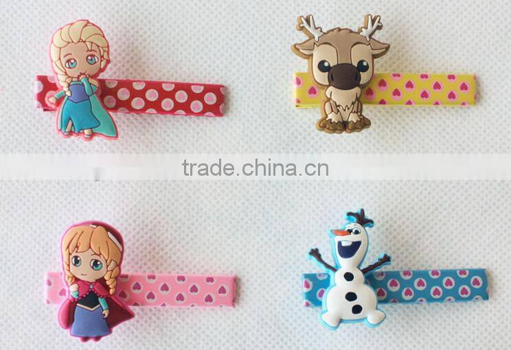 frozen cartoon characters decorative wide hairgrips for girls