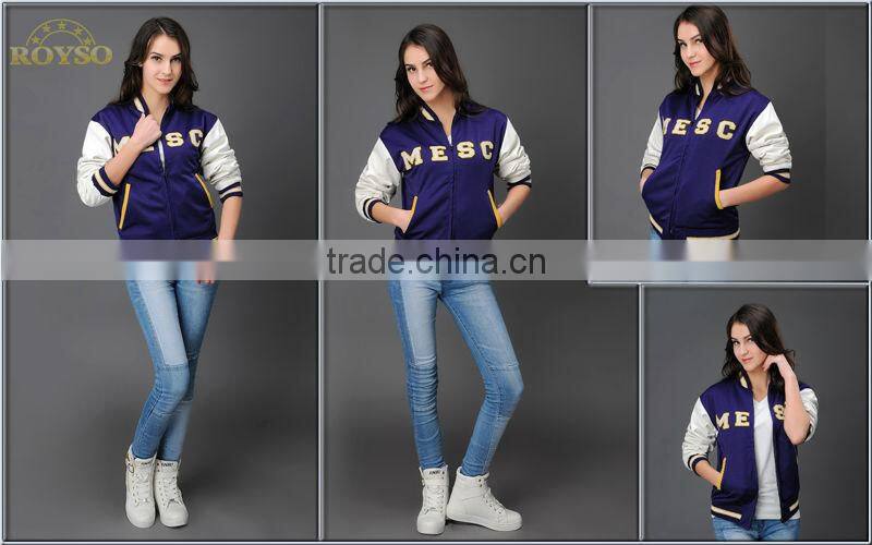 Custom Logo American Youth Size Jacket Letterman Varsity Baseball Women Jacket