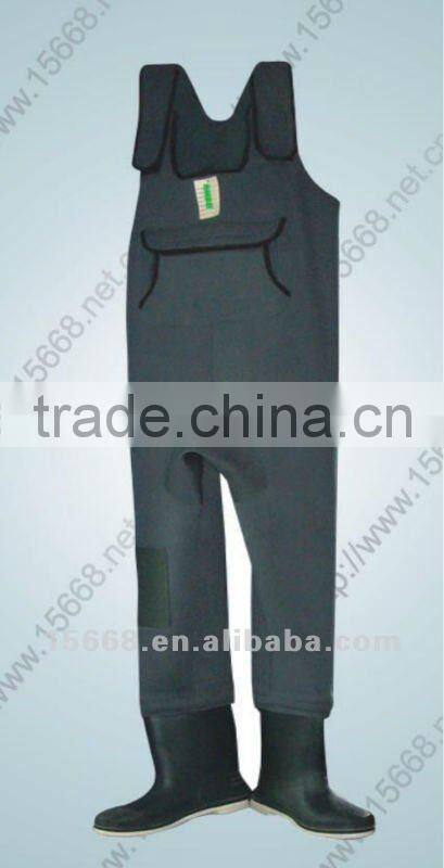 GR-K0075 good quality cheap neoprene fishing trouser with boot