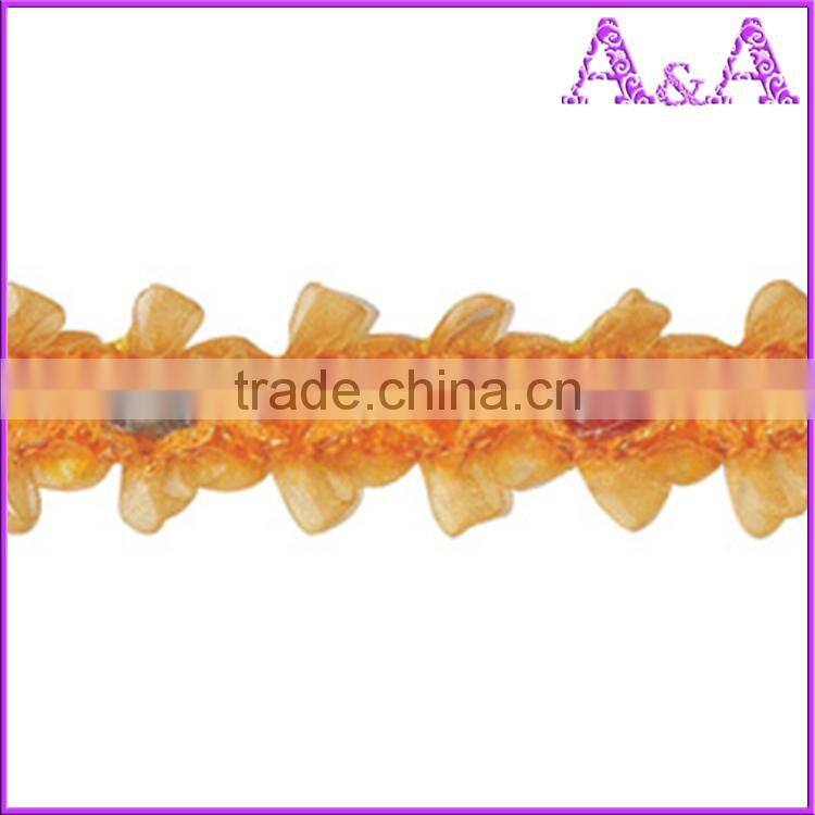 Wholesale black braided embroidered woven decorative metal chain trim