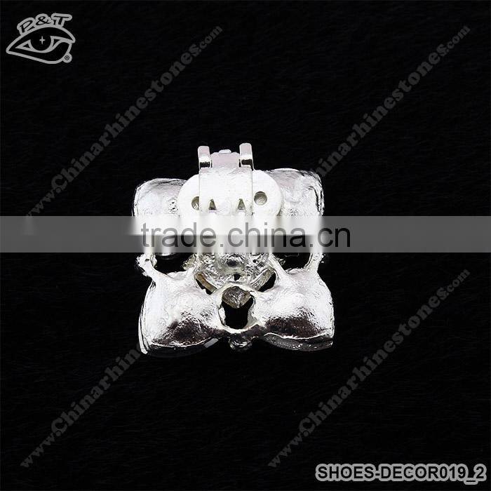 Fashion Classical Flower Shaped Crystal Rhinestone Ornament Accessories with metal clip for high heel shoe wedding shoes