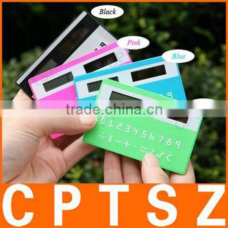 Cute Pocket Wallet Slim Credit Card Solar Calculator