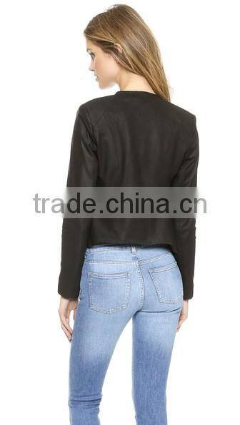 Womens Sexy Asymmetrical Lambskin Leather Jacket