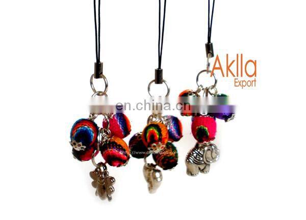 Aguayo Mobile Cellphone Keychains Peruvian Blanket
