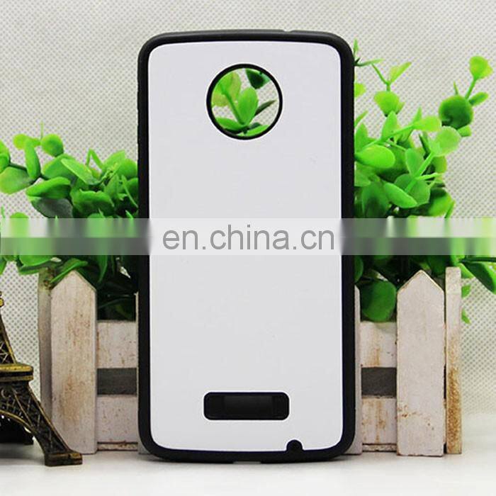 2d sublimation heat transfer PC +TPU silicon blank cell phone case with metal sheet for Prosub-Z Force
