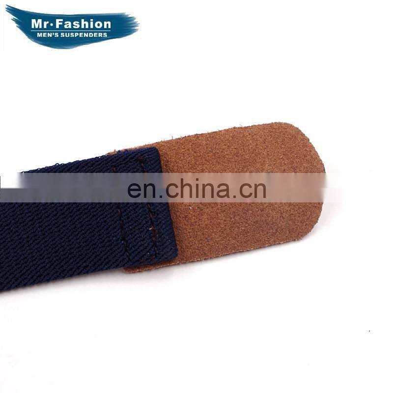 Very strong quality real leather men's braces suspenders fashion suspenders