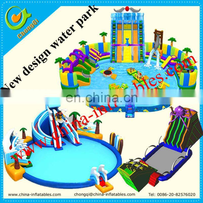 catoon cheap inflatable water park