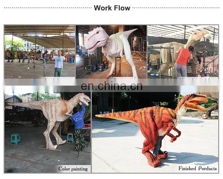 lifelike adult Jurassic Velociraptor Costume for Entertaining