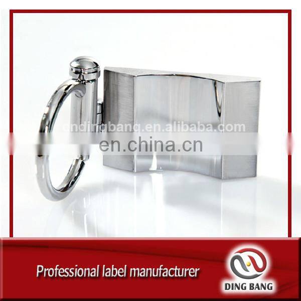 Wholesale Promotion Gifts & Crafts Custom Logo Accepted Simple & Classical Cheap Black Metal Male Keychain