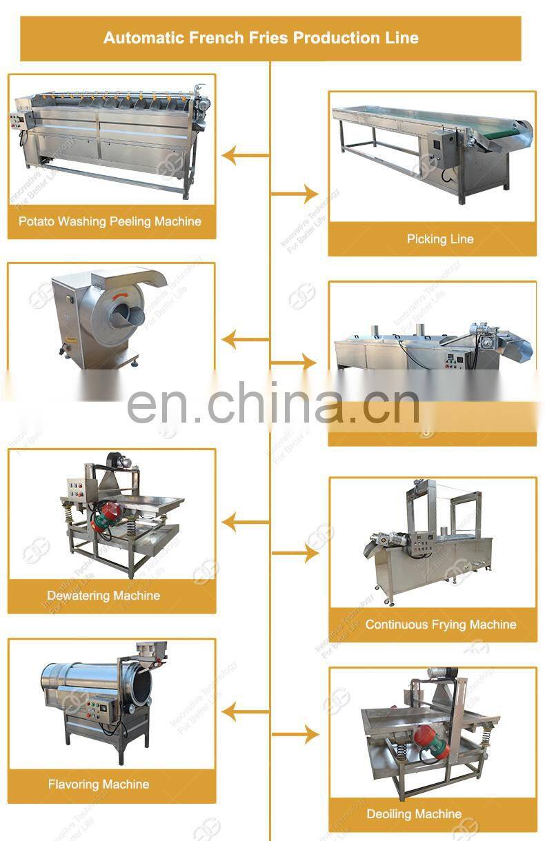 Gelgoog Factory Supply Full Automatic Potato Chips Frying Making Production Line Equipment French Fries Machine Price