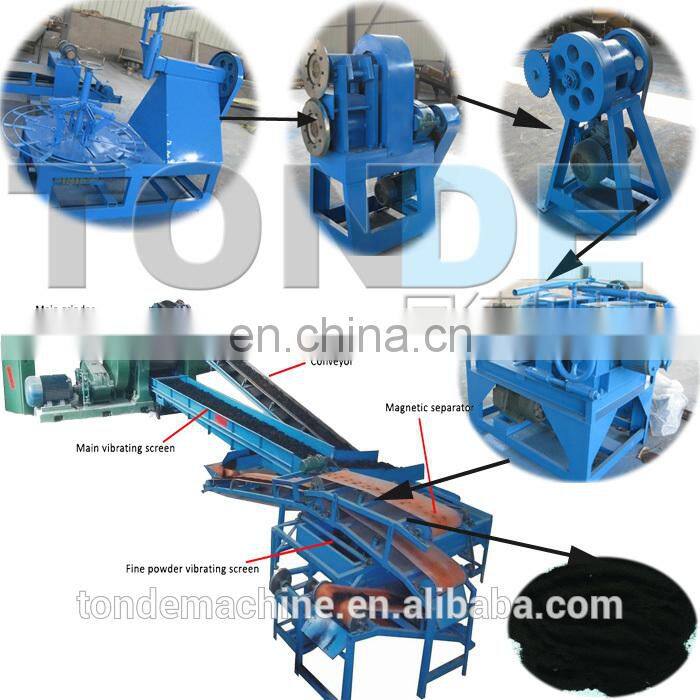 High efficiency waste tire recycling machine tire shredder