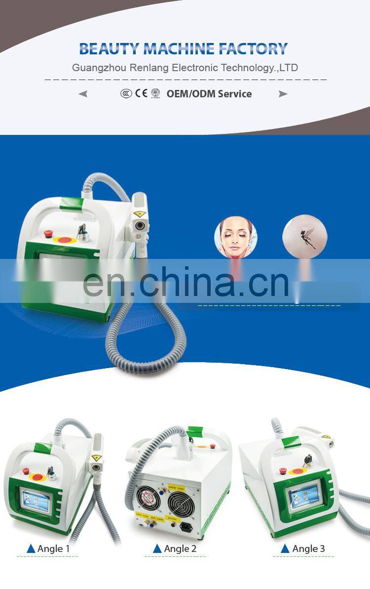 Portable laser tattoo removal 1064nm/532nm machine wash tattoo Beauty device
