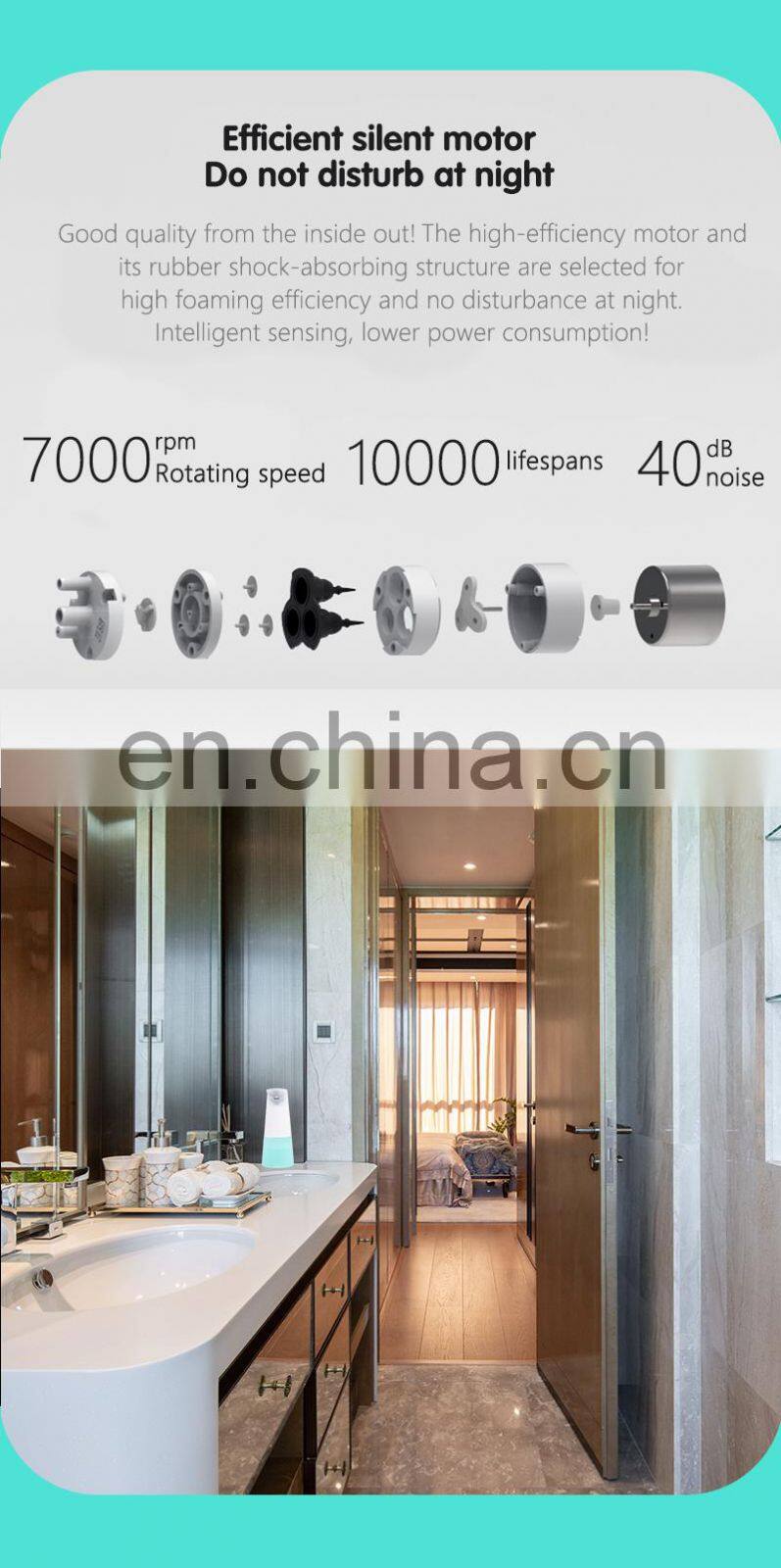 Hotel Use 250ml Automatic Sensor Soap Foam Dispenser for home safe