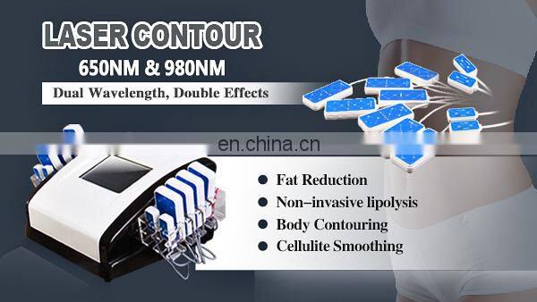 Portable Non Surgical Lipo Laser Face Lift Machine 12 pads portable lipolaser for body slimming