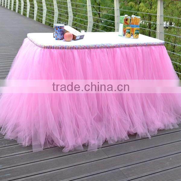 Unforgettable Party Centerpiece Handmade Tutu Tulle Table Skirt Cover for Girl Princess Birthday Party SD103