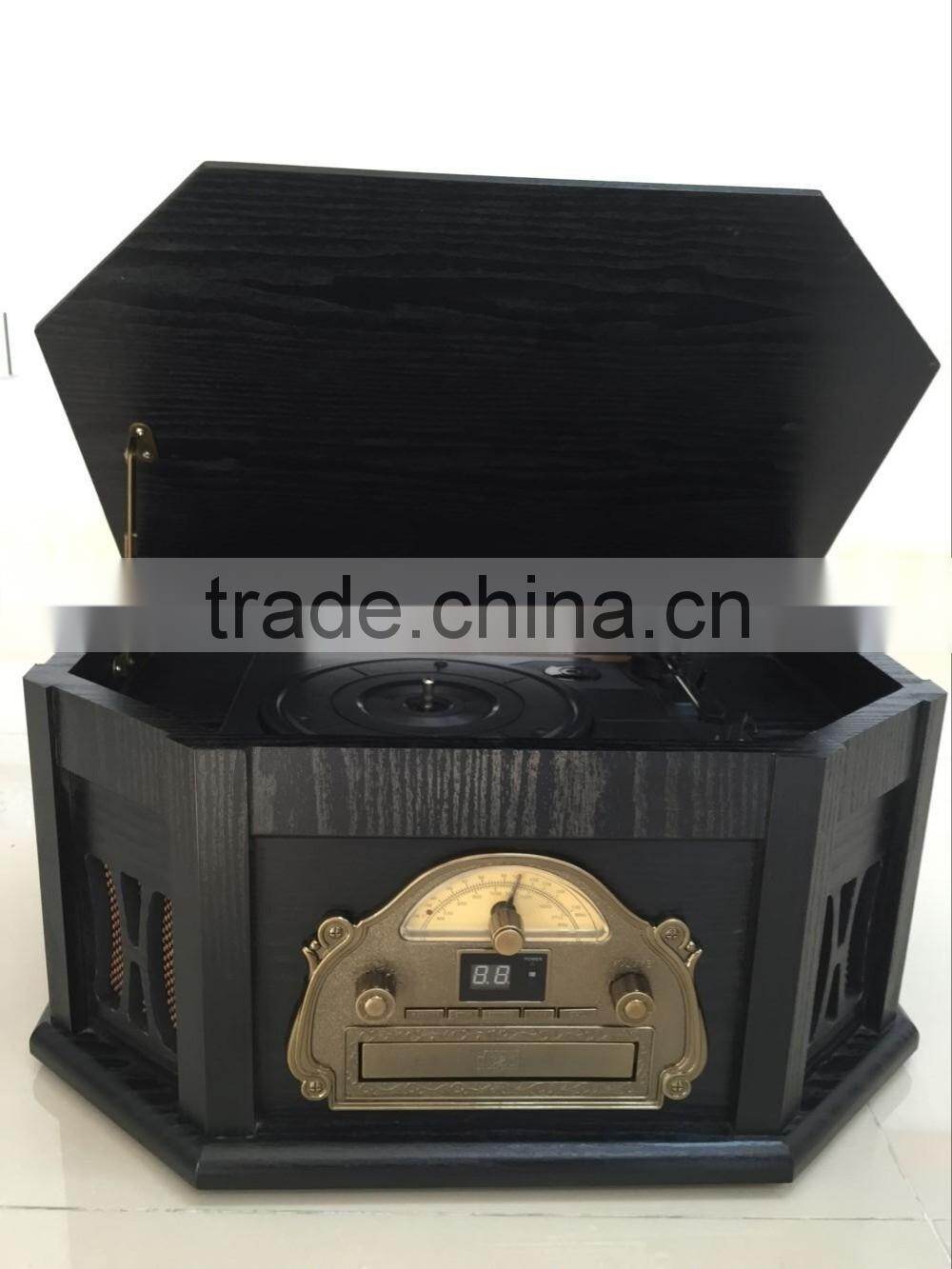 Stereo System High Torque 3 Speed Vinyl Turntable