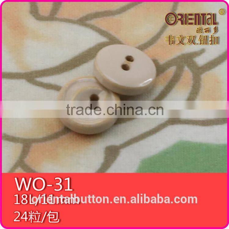 11mm natural raw wood button for shirts