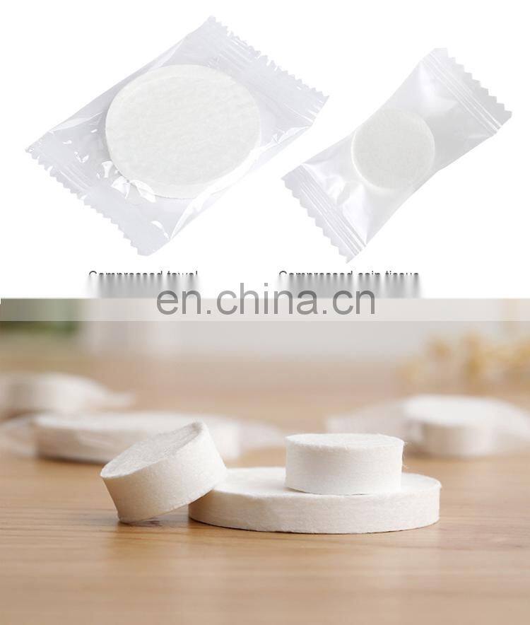 High Quality Coin Tissue Facial Towal Compressed Disposable Nonwoven Cleansing Face Towel Hand Cotton Tacial Towels